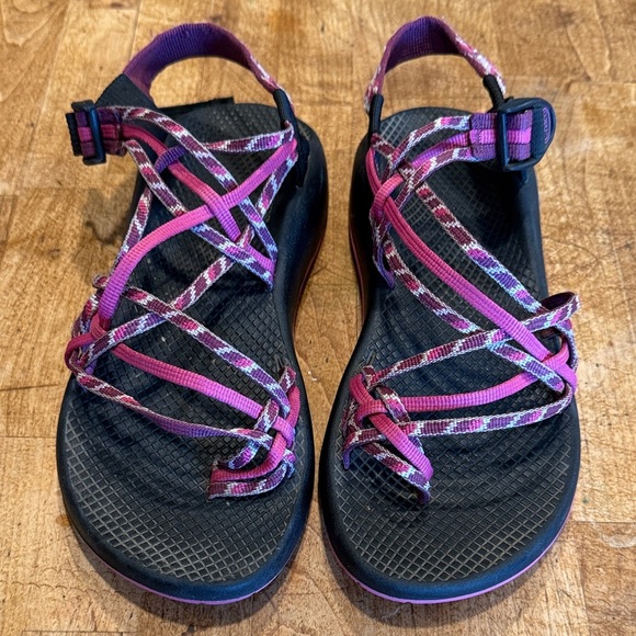 Chaco Women's Sandals with Pink and Purple Straps - Picture 1 of 4